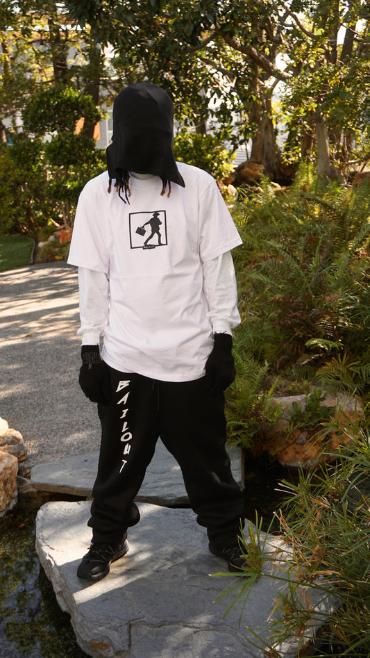 SUITCASE WHITE TSHIRT - Bailout Grounds