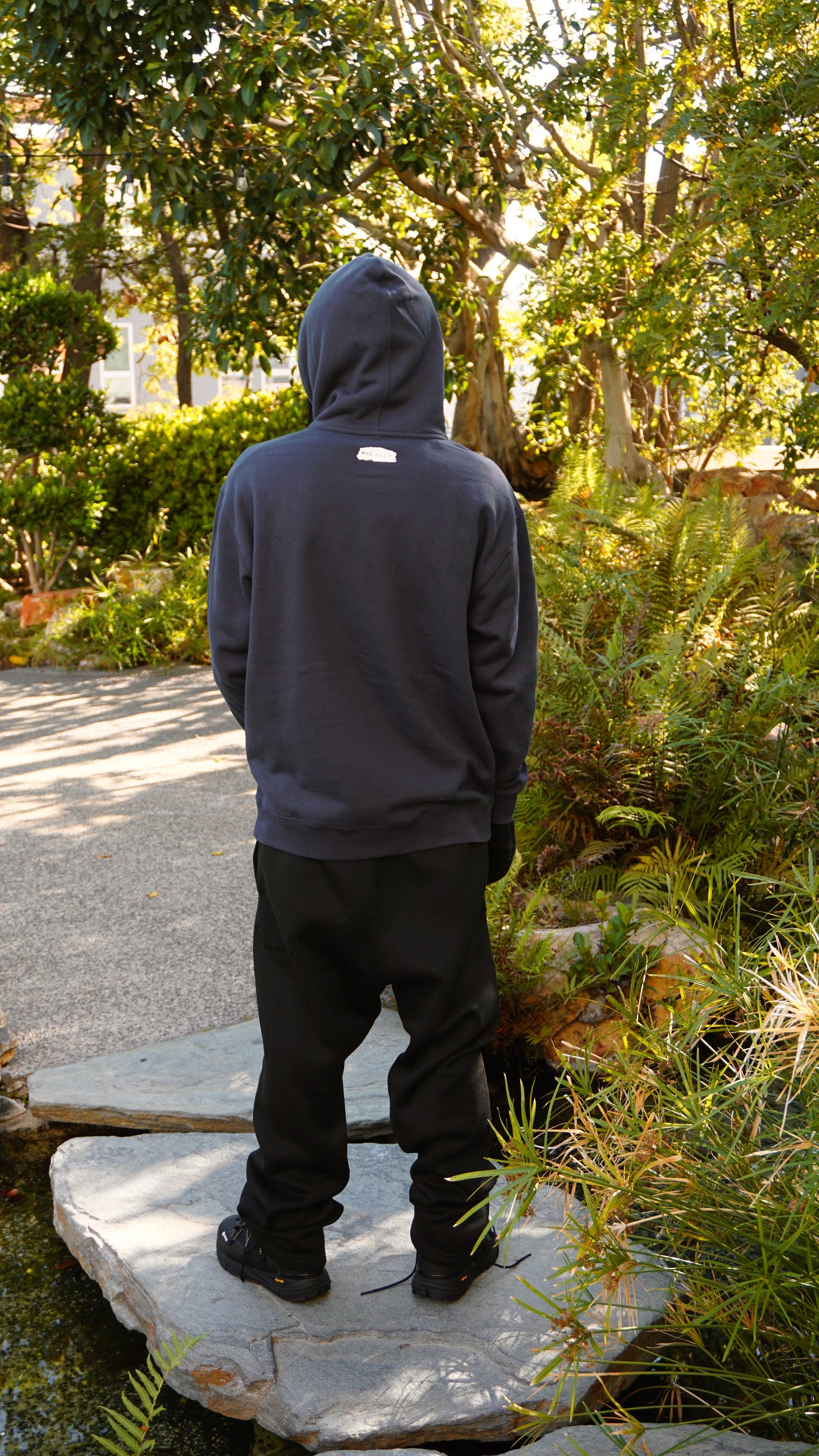 BAILOUT FONT NAVY HOODIE - Bailout Grounds