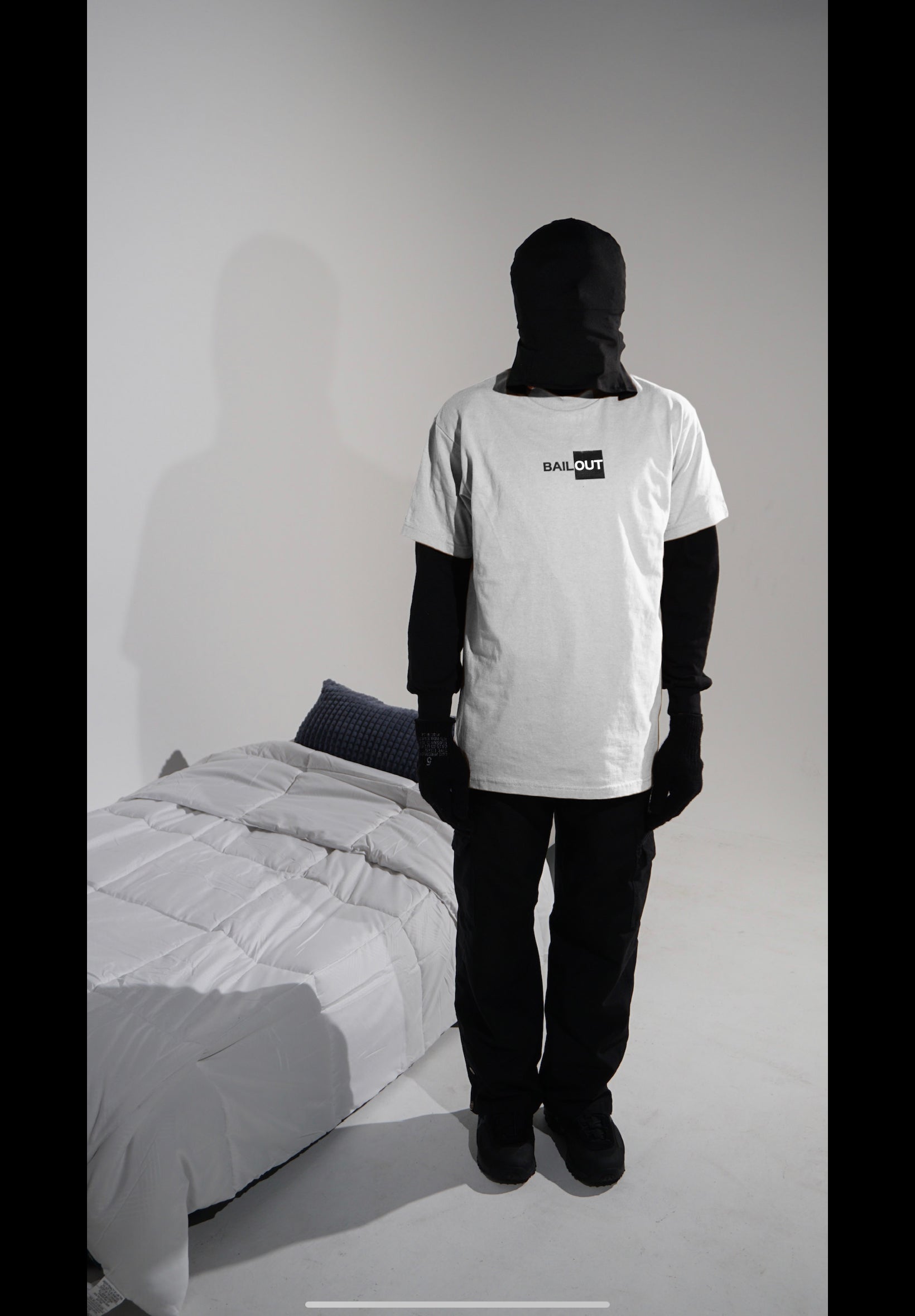 TWO TONE TEE WHITE - Bailout Grounds