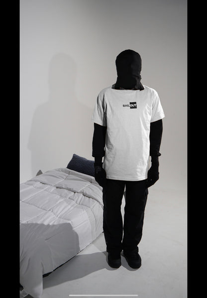TWO TONE TEE WHITE - Bailout Grounds