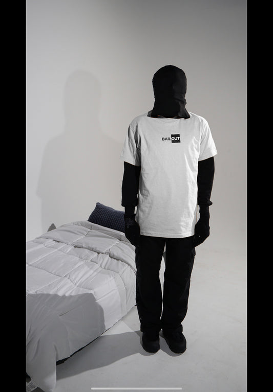 TWO TONE TEE WHITE - Bailout Grounds